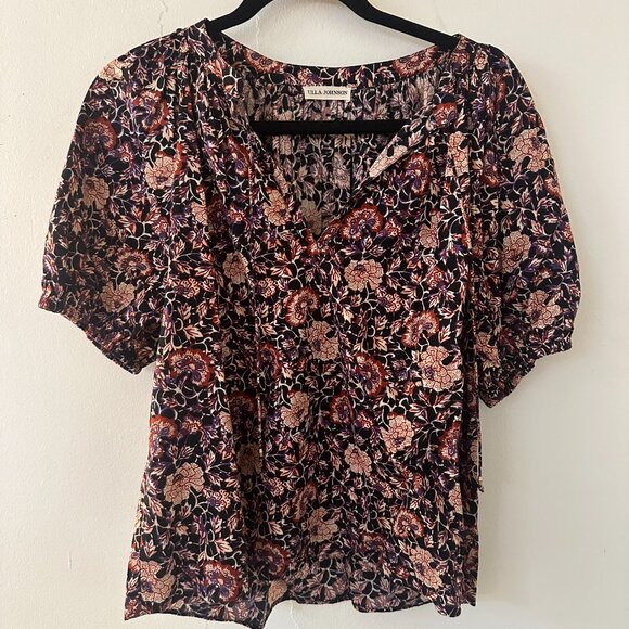 Ulla Johnson Puff-Sleeve Floral Evie Blouse - Picture 4 of 6